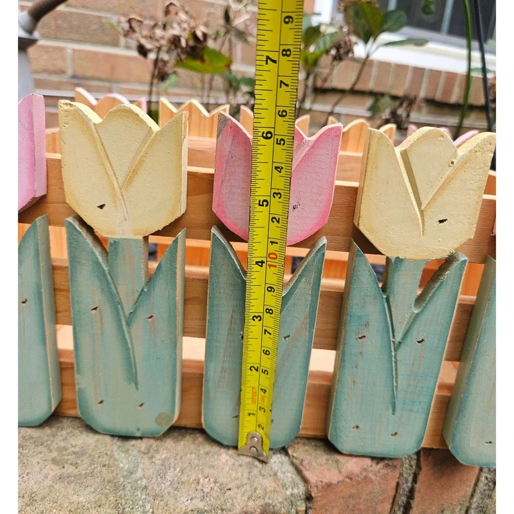 Vintage Colorful Tulip Centerpiece Basket Garden Decor